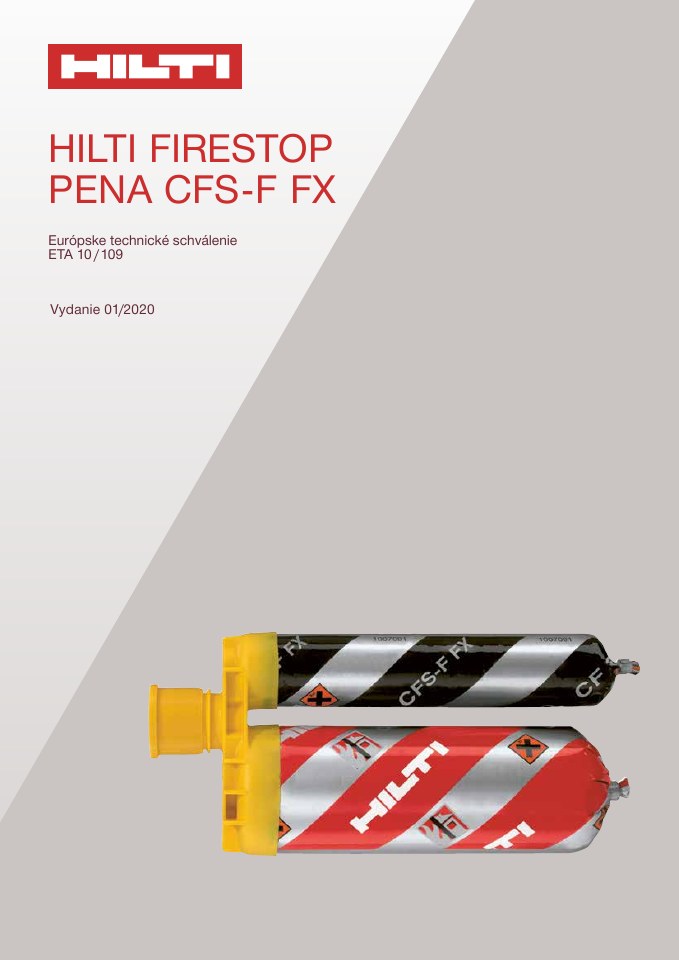 HILTI CFS-F FX technická dokumentácia